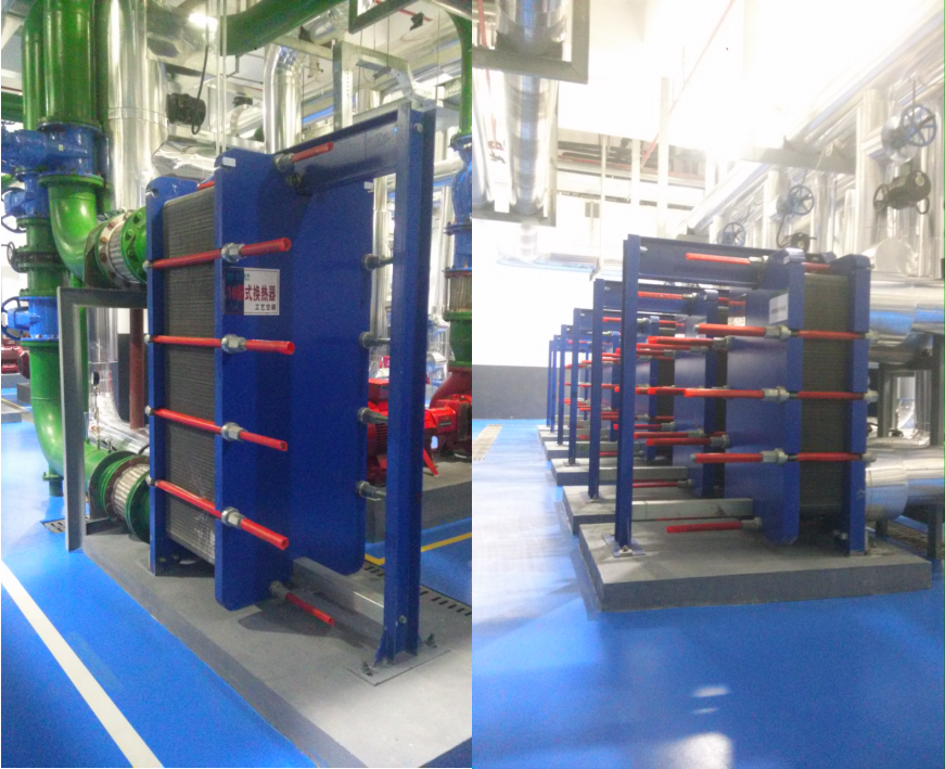 國網電力板式換熱機組安裝現場